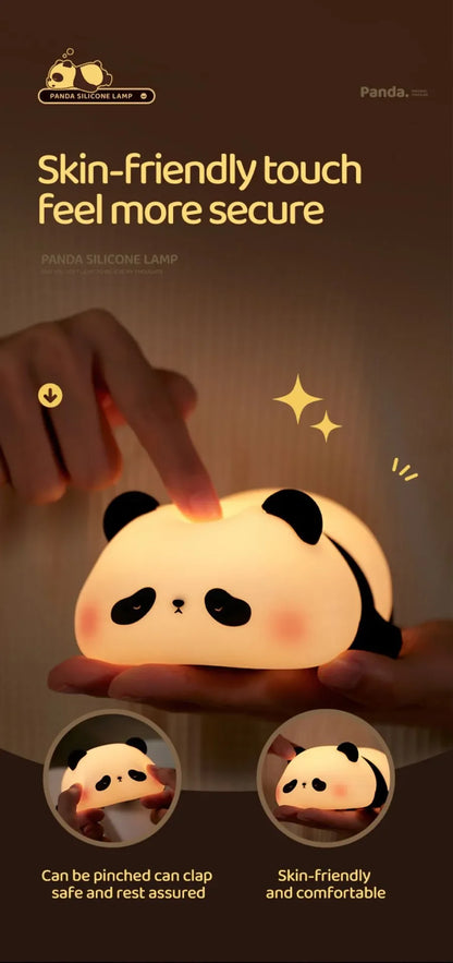 Rivn Store™ Cute LED Night Light Panda, Silicone Nightlights