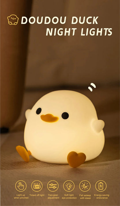 Rivn Store™ Duck Silicone Night Light Touch Lamp