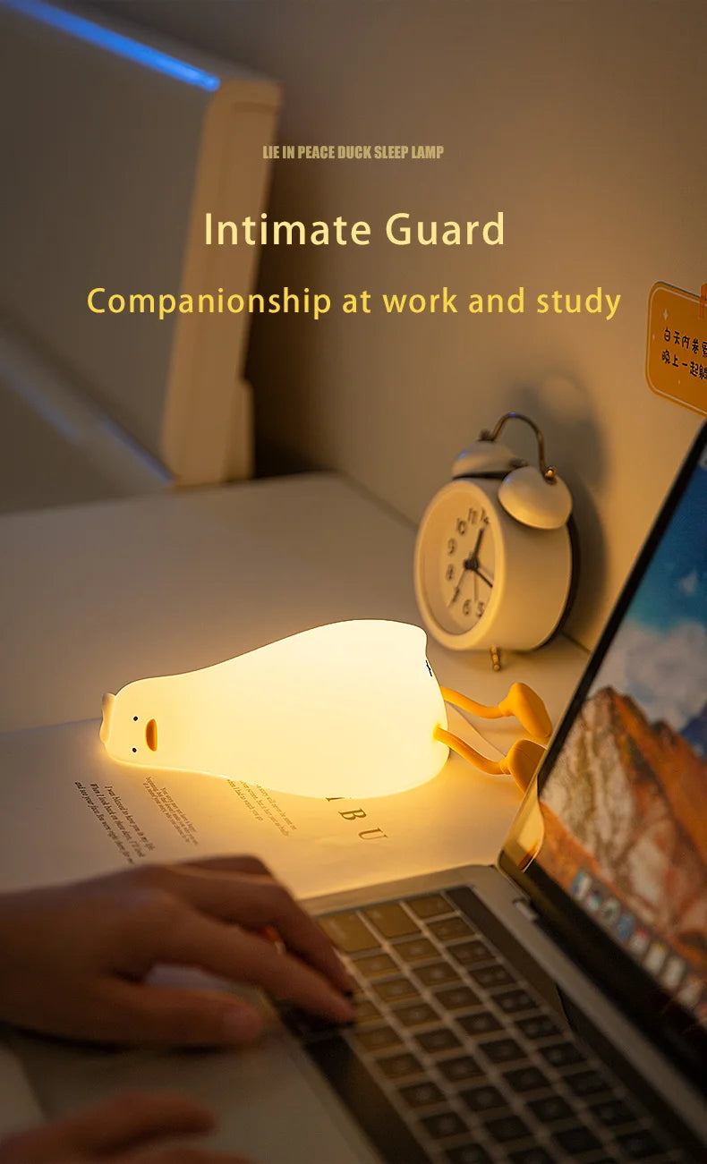 Rivn Store™ Duck LED Night Light Pat Silicone Lamp